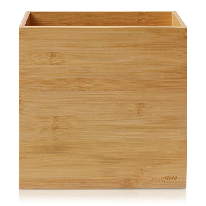 Casafield 2 Gallon Open Top Bamboo Waste Basket & Reviews Wayfair